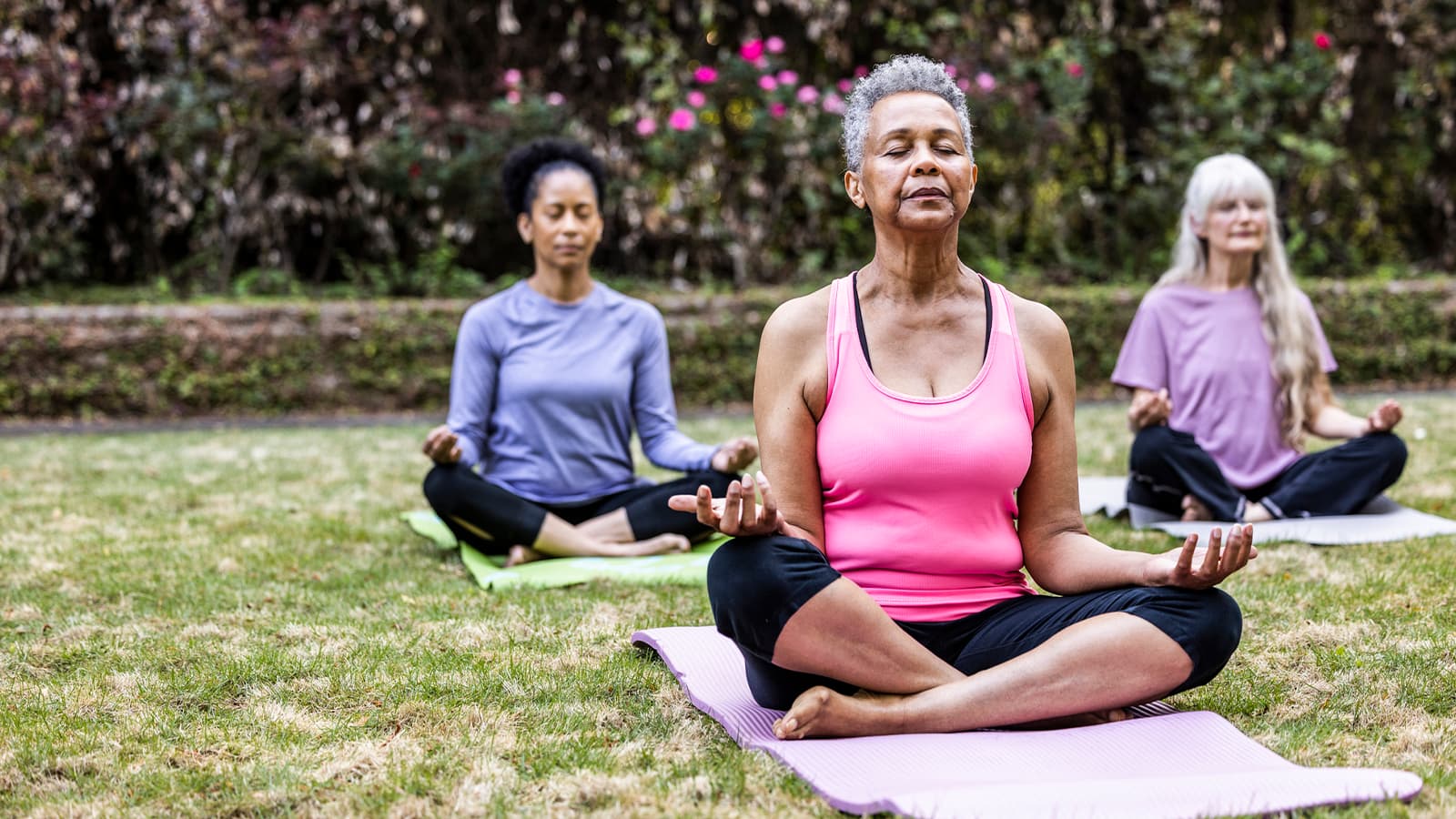 women doing yoga