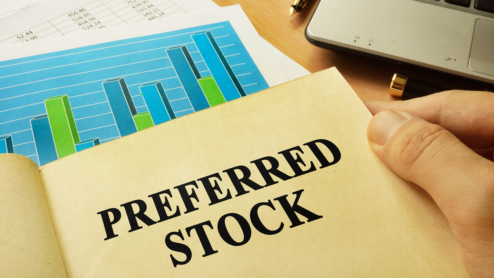 Preferred Stock Image with Bar Chart